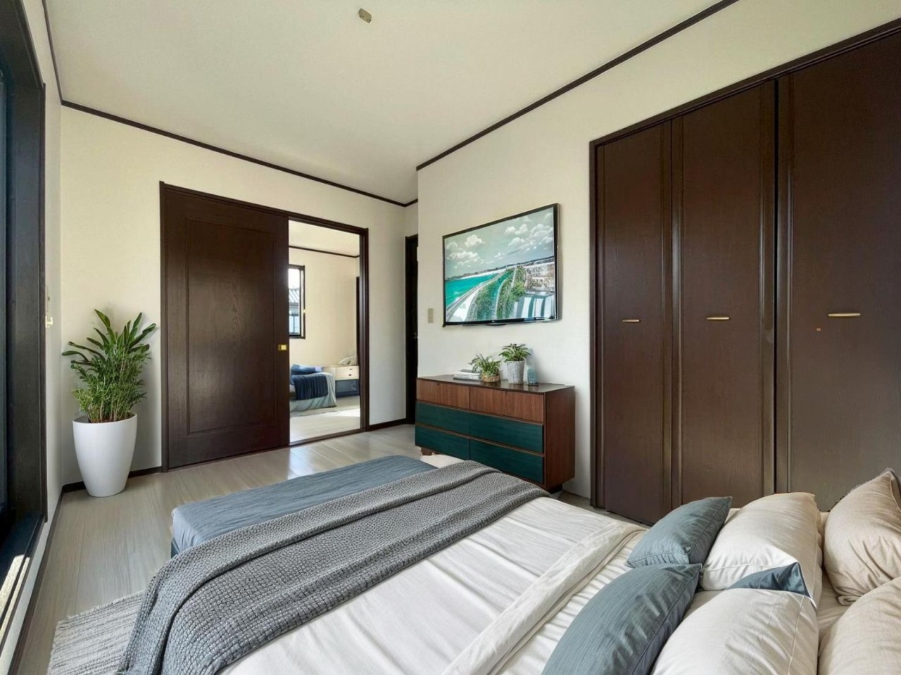 【洋室】※CG合成で家具を配置したイメージです。※家具は販売しておりません。