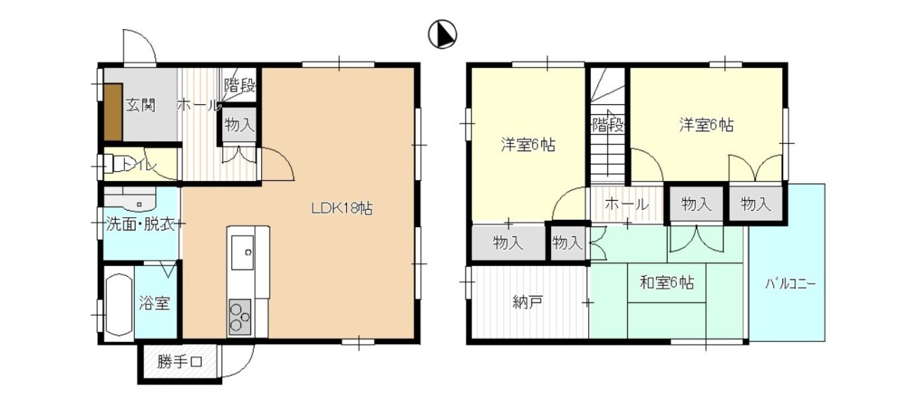 リフォーム後間取図（間取変更なし）※現況と相違がある場合は現況優先です。