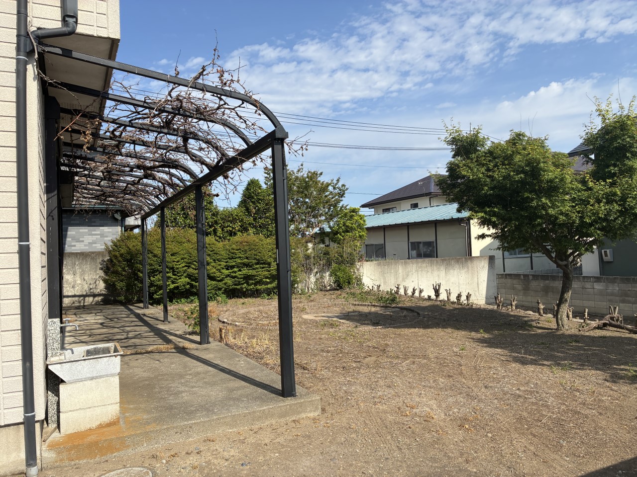 *. お庭 .*   お庭ではBBQやガーデニングも楽しめます♪ 