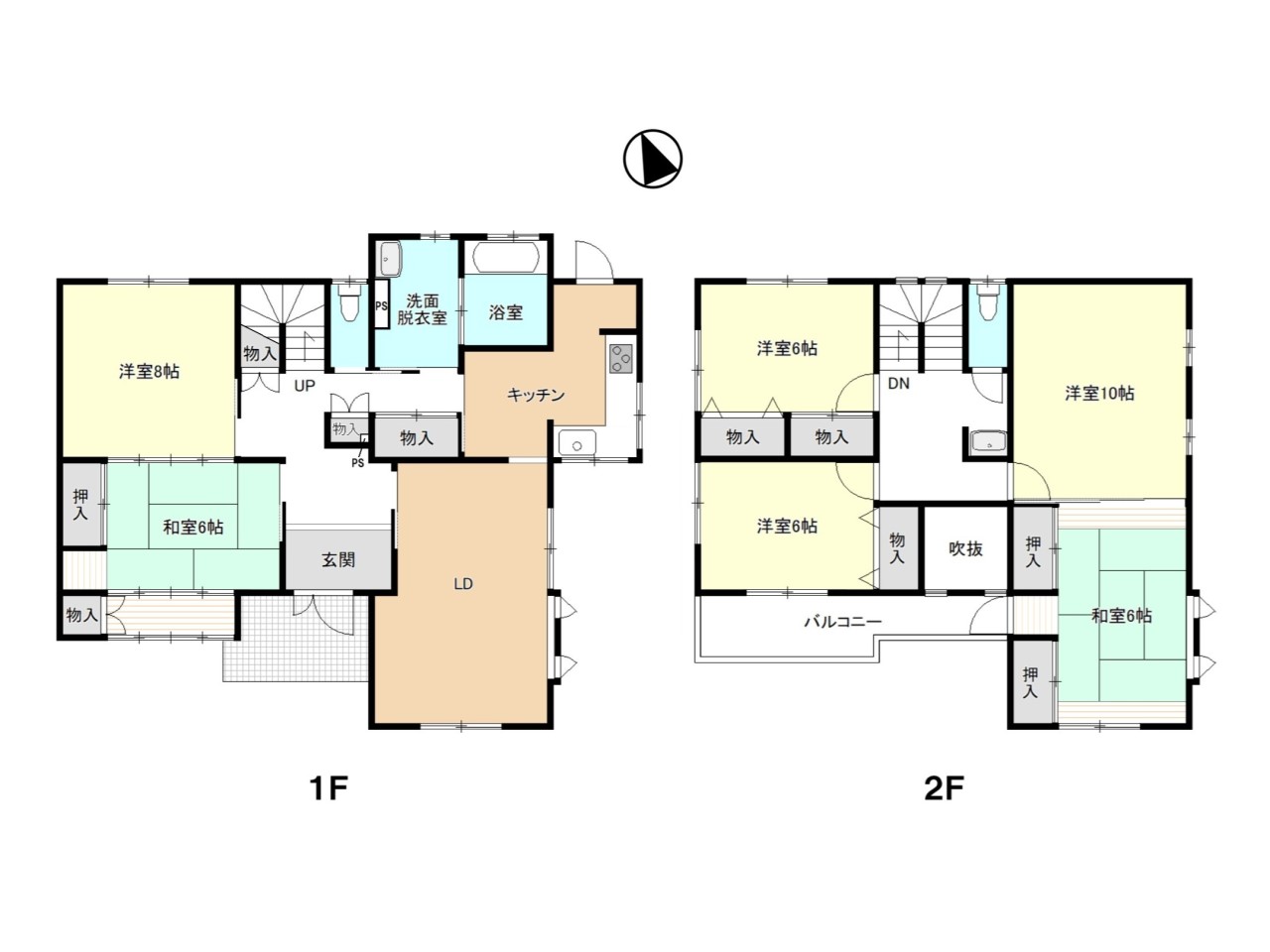 部屋数充実の６LDKで一人一人のお部屋だけでなく趣味のお部屋も作れます♪水回りが集中した間取りで家事もはかどります♪