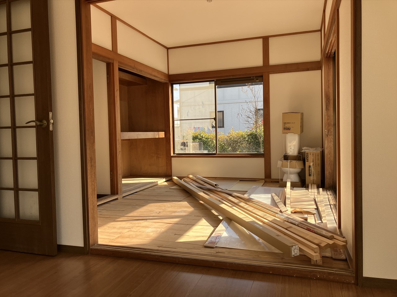 【和室】和室は客間としても使えます♪※リフォーム中写真（2026年2月撮影）