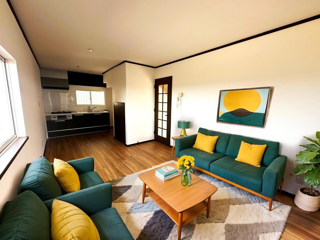 ※実際の写真にCGで家具を配置した写真になります。実際には家具は設置されておりません。家具は販売価格に含まれません。