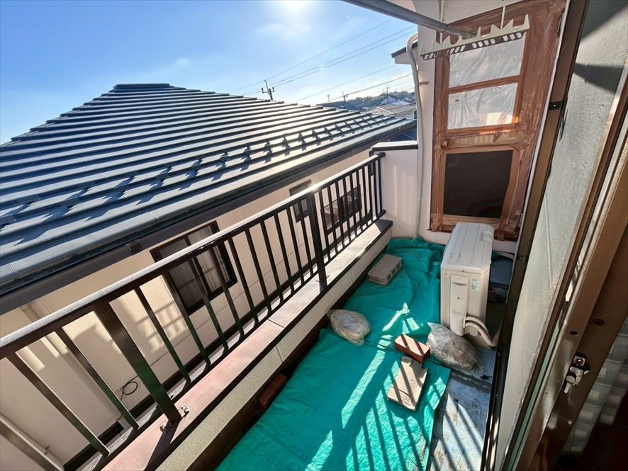 【バルコニー】お洗濯物がたっぷり干せるバルコニー♪（２０２６年３月撮影）