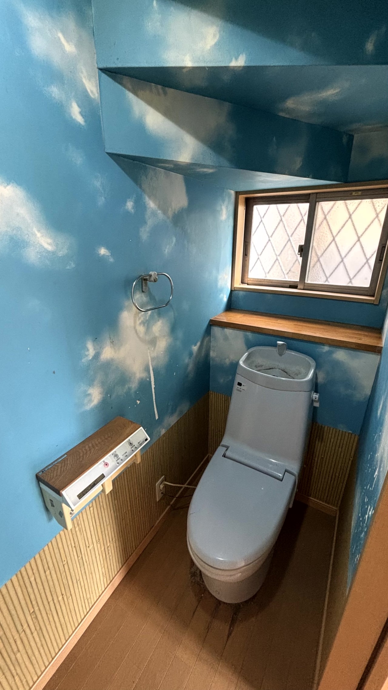 【トイレ】※現況販売となります。（2026年３月撮影）青空の壁紙がポイントです♪