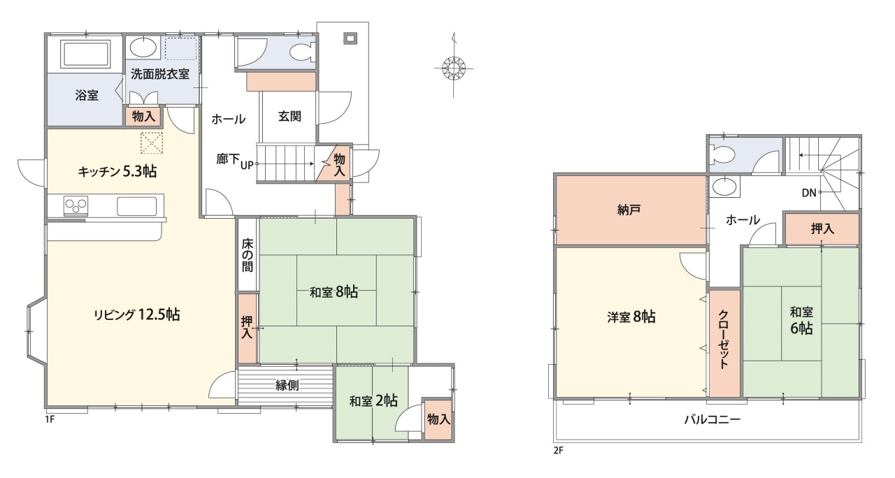 各部屋収納完備に加えて、2階には大きな納戸があるのでお家全体をスッキリさせられます！