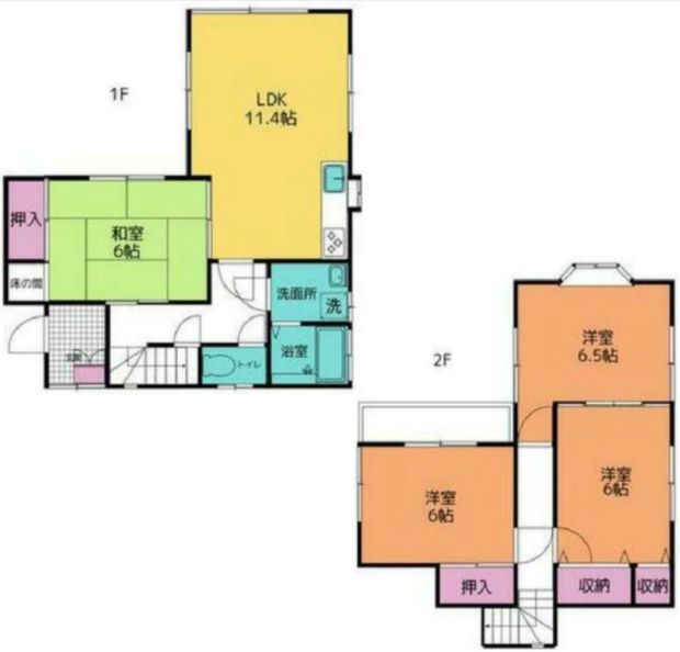 和室付きの4LDKの間取りです♪