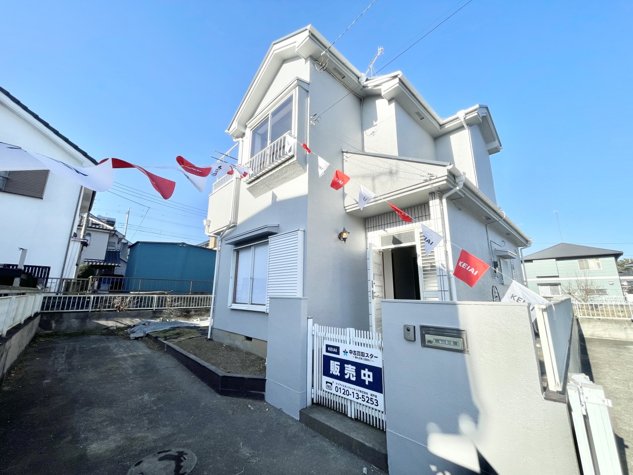 ◆外観（リフォーム後）｜前面の建物から距離がある為、日当たり良好♪