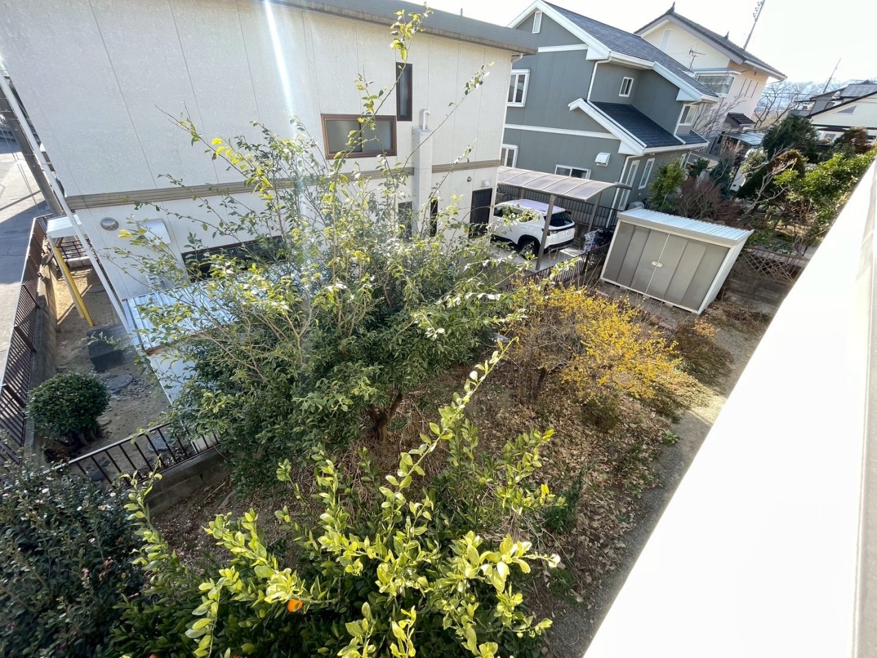 【庭】物置があるので、スタッドレスや脚立など収納できます♪