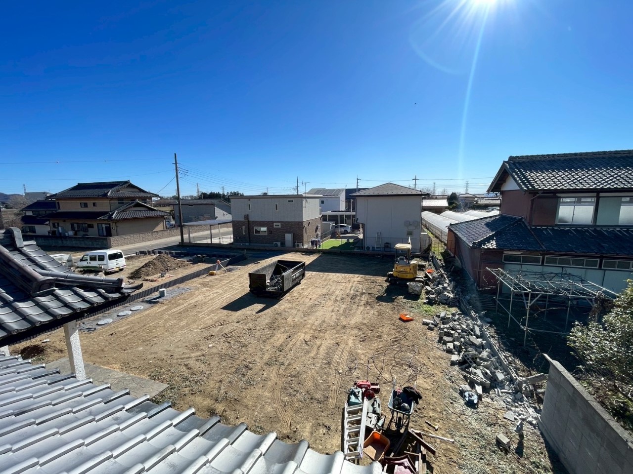 【お庭】ブロック塀の残骸やコンテナなどは撤去致しますので、より開放感のあるお庭になります。