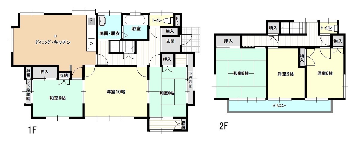 【間取り図】「ここに収納があったらな・・」そんな悩みもいらない豊富な収納!いつでもお部屋をすっきり綺麗に保つことができます(^^)♪