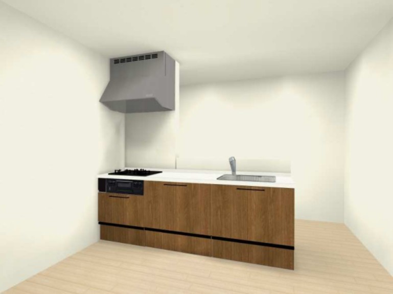 *. リフォーム後キッチン .* ※参考パースになります。