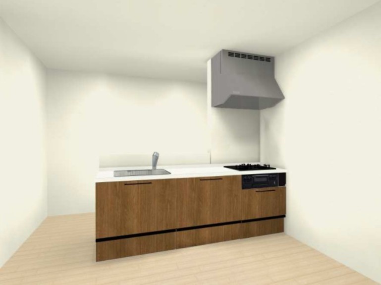 *. リフォーム後キッチン .* ※参考パースになります。