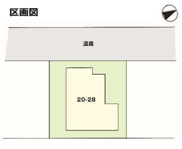 ◆区画図|北側駐車1台可能です!近隣徒歩約2分に月極駐車場がございます!
