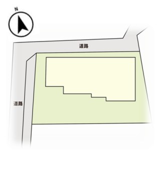 ◆区画図|西側約4.0m公道、北側約1.3m公道